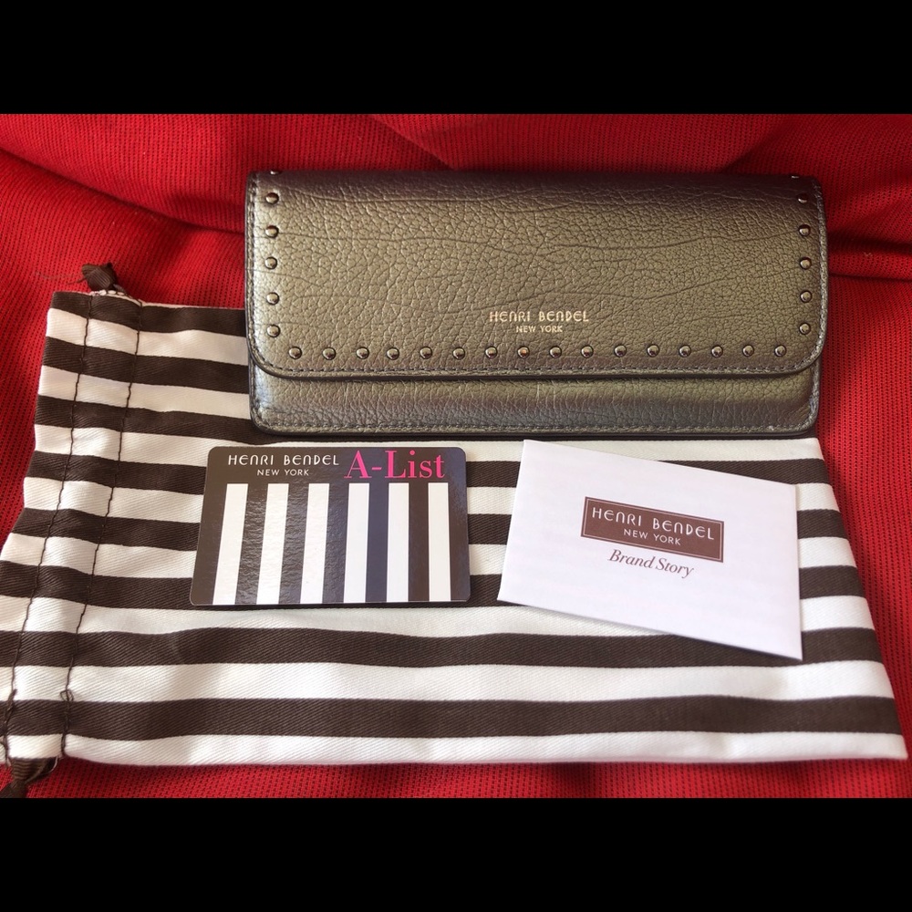 Henri Bendel Wallet gunmetal with studs